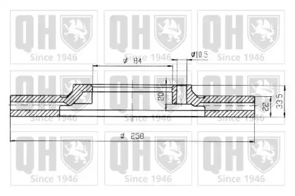 Тормозной диск QUINTON HAZELL BDC3823