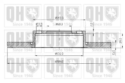 Тормозной диск QUINTON HAZELL BDC3824