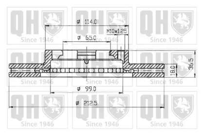 Тормозной диск QUINTON HAZELL BDC3834