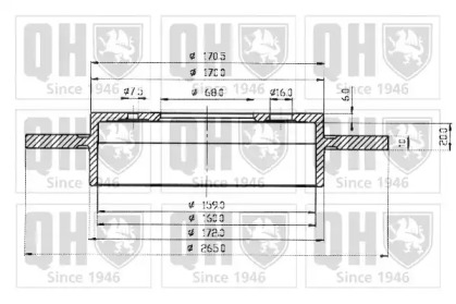 Тормозной диск QUINTON HAZELL BDC3836