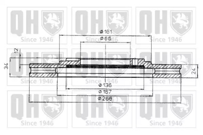 Тормозной диск QUINTON HAZELL BDC3918