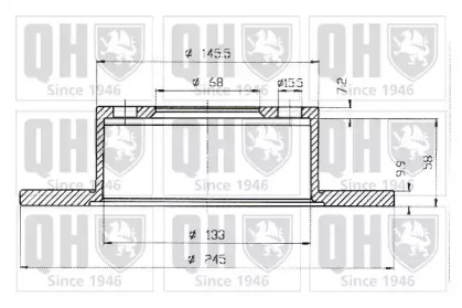 Тормозной диск QUINTON HAZELL BDC3930