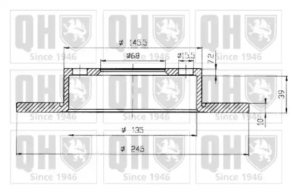 Тормозной диск QUINTON HAZELL BDC3932