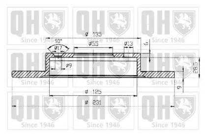 Тормозной диск QUINTON HAZELL BDC3961