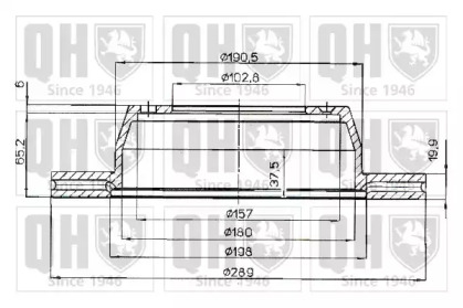 Тормозной диск QUINTON HAZELL BDC4144