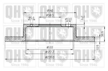 Тормозной диск QUINTON HAZELL BDC4210