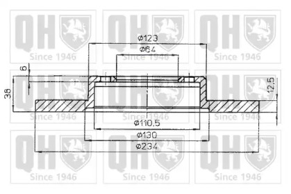 Тормозной диск QUINTON HAZELL BDC4222