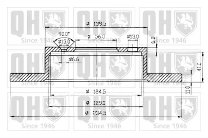 Тормозной диск QUINTON HAZELL BDC4224