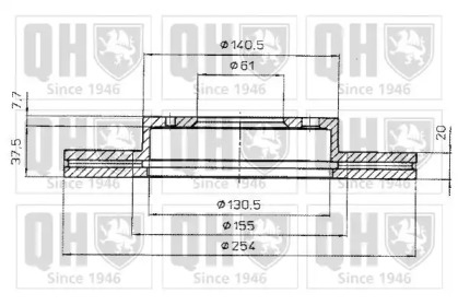 Тормозной диск QUINTON HAZELL BDC4280