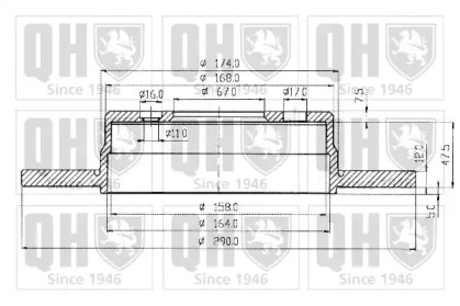 Тормозной диск QUINTON HAZELL BDC4324