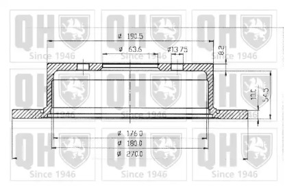 Тормозной диск QUINTON HAZELL BDC4349