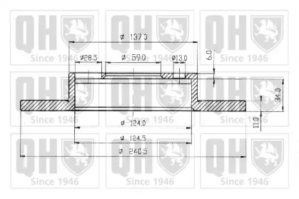 Тормозной диск QUINTON HAZELL BDC4356