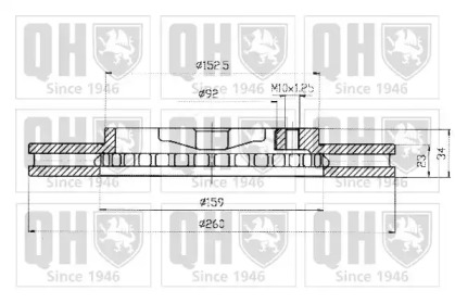 Тормозной диск QUINTON HAZELL BDC4357