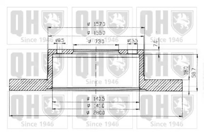 Тормозной диск QUINTON HAZELL BDC4363