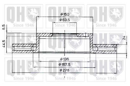 Тормозной диск QUINTON HAZELL BDC4368