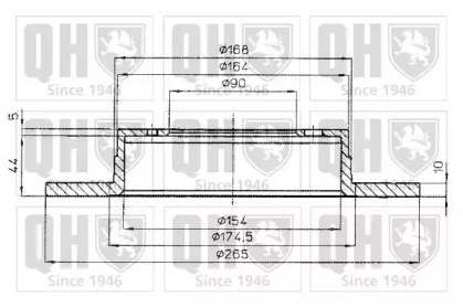 Тормозной диск QUINTON HAZELL BDC4381