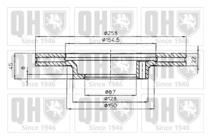 Тормозной диск QUINTON HAZELL BDC4385