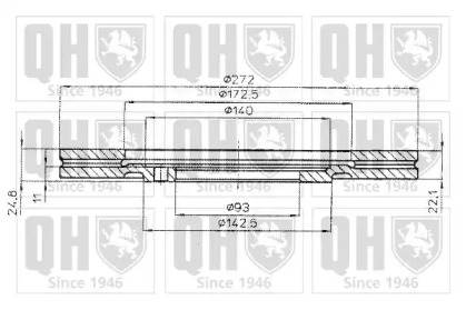 Тормозной диск QUINTON HAZELL BDC4390