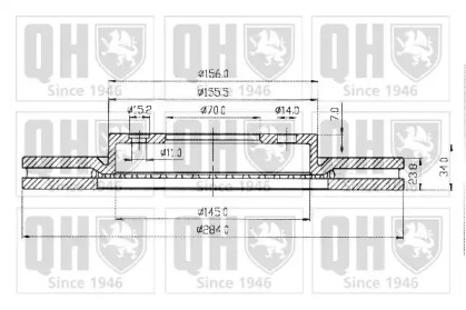 Тормозной диск QUINTON HAZELL BDC4397