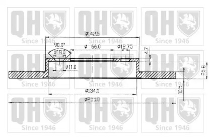 Тормозной диск QUINTON HAZELL BDC4401