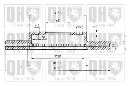 Тормозной диск QUINTON HAZELL BDC4404