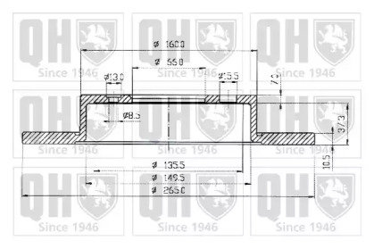 Тормозной диск QUINTON HAZELL BDC4405