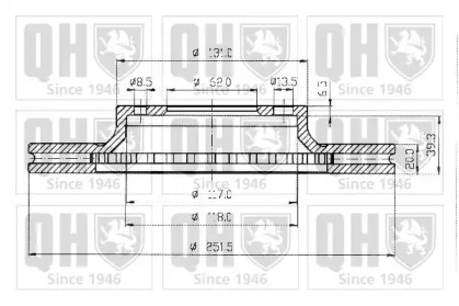 Тормозной диск QUINTON HAZELL BDC4409