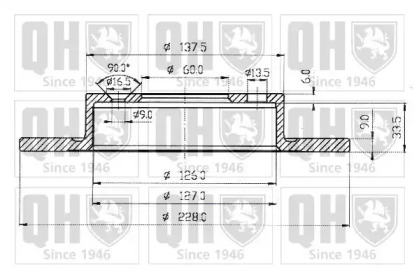 Тормозной диск QUINTON HAZELL BDC4443