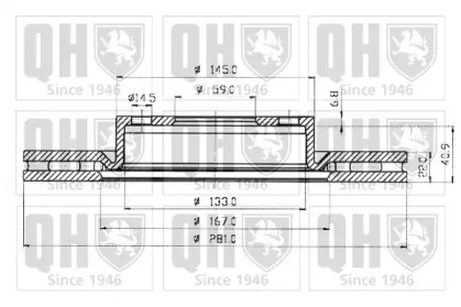 Тормозной диск QUINTON HAZELL BDC4500