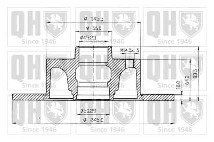 Тормозной диск QUINTON HAZELL BDC4552