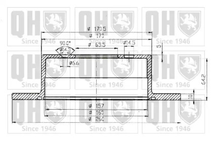 Тормозной диск QUINTON HAZELL BDC4556