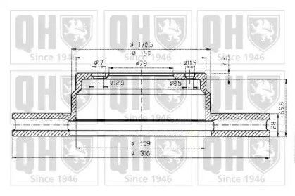 Тормозной диск QUINTON HAZELL BDC4561