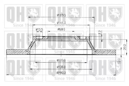 Тормозной диск QUINTON HAZELL BDC4578