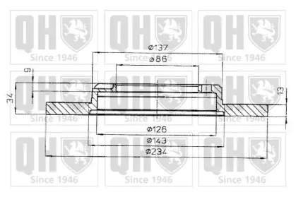 Тормозной диск QUINTON HAZELL BDC4592