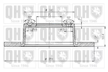 Тормозной диск QUINTON HAZELL BDC4605