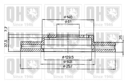 Тормозной диск QUINTON HAZELL BDC4618