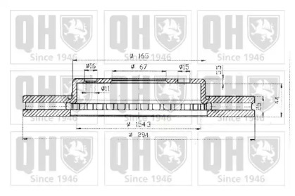 Тормозной диск QUINTON HAZELL BDC4639