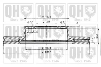 Тормозной диск QUINTON HAZELL BDC4640