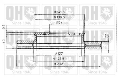 Тормозной диск QUINTON HAZELL BDC4645