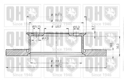 Тормозной диск QUINTON HAZELL BDC4647