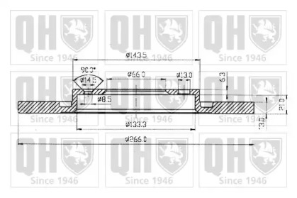 Тормозной диск QUINTON HAZELL BDC4676