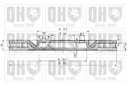 Тормозной диск QUINTON HAZELL BDC4739