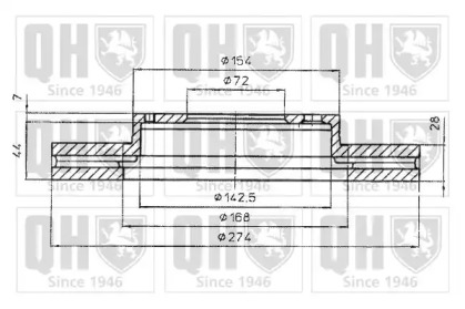 Тормозной диск QUINTON HAZELL BDC4742