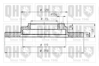 Тормозной диск QUINTON HAZELL BDC4748