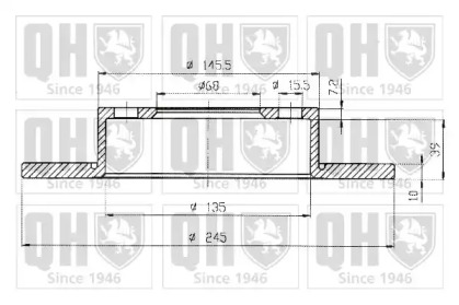 Тормозной диск QUINTON HAZELL BDC4754