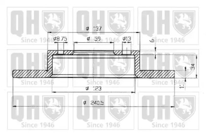 Тормозной диск QUINTON HAZELL BDC4758