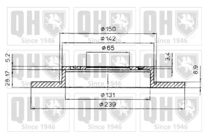 Тормозной диск QUINTON HAZELL BDC4763