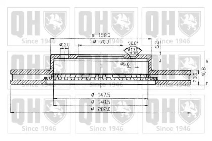 Тормозной диск QUINTON HAZELL BDC4809