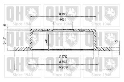 Тормозной диск QUINTON HAZELL BDC4843