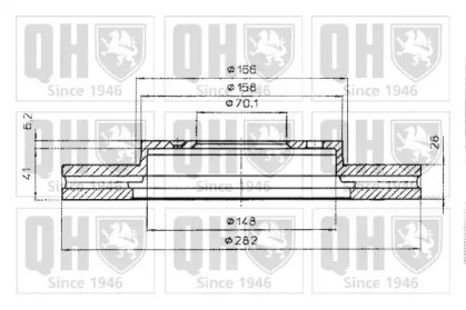 Тормозной диск QUINTON HAZELL BDC4844